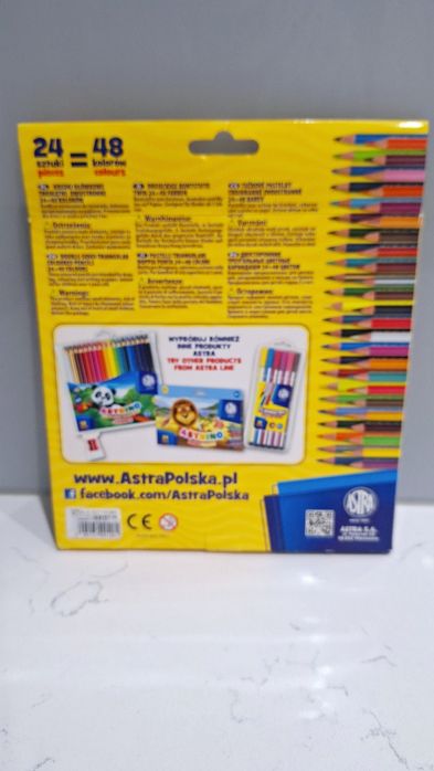 ASTRA kredki 48 kolorów dwustronne