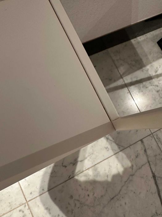 Stół-konsola / regał JYSK VIRUM 26x80x81 biały metalowy