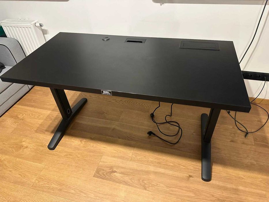 Biurko gamingowe czarne 140x70