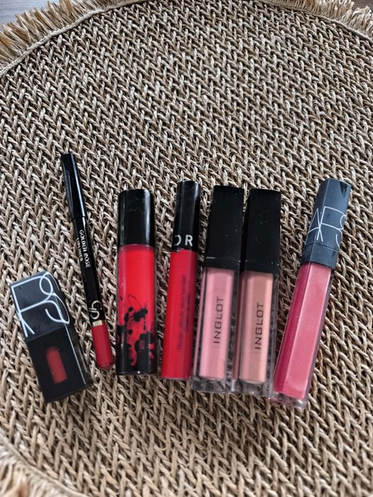 Zestaw szminki błyszczyki Nars Inglot Sephora MAC
