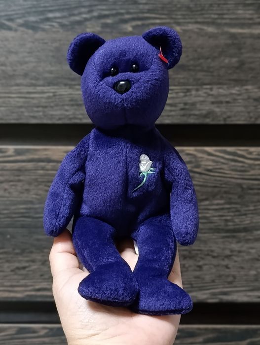 Коллекционный винтажный медведь TY Beanie Babies Princess 1997, мишка