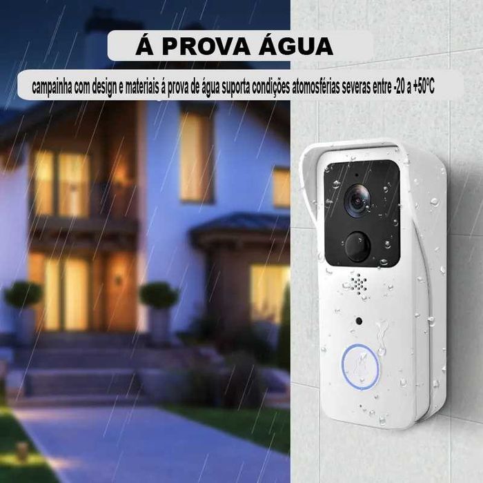 Campainha Video Porteiro WIFI 5G Prova Água Andoid Iphone NOVO