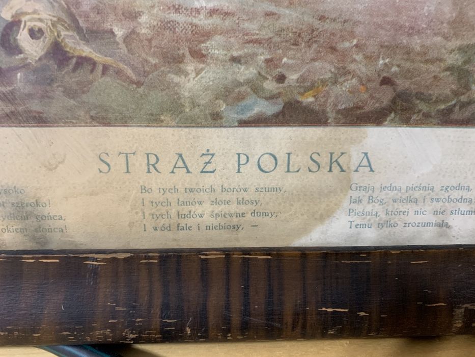 Stara litografia „straż Polska „ Stanisław Batowski