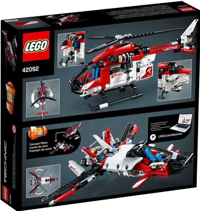 LEGO Technic 42092 Helicóptero Salvamento 2 em 1 -Novo Selado em Caixa