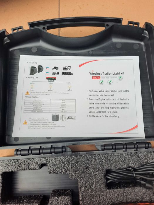 lampy tylne na magnes led bezprzewodowe zestaw 12V