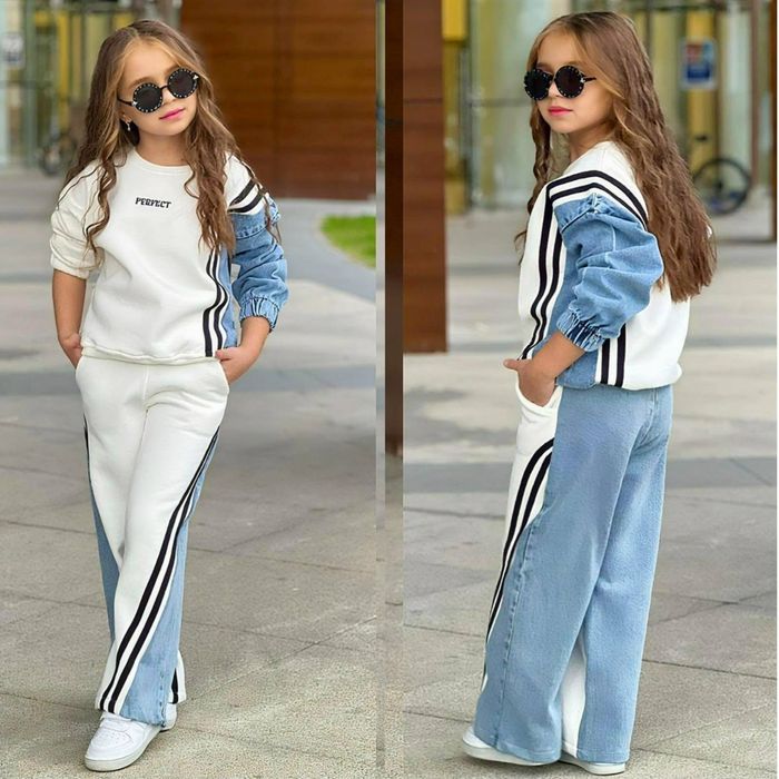 Костюм джинсовий для дівчинки 5,6,7,8,9,10,11,12,13 років