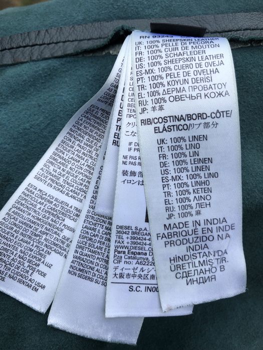 Кожаная  мужская куртка Diesel L-Pins-A Jacket Оригинал Осенняя Винтаж
