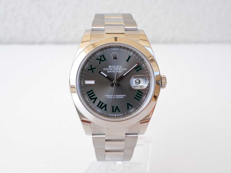 Rolex Datejust 41mm Wimbledon Dial Domed Bezel Oyster Bracelet (2023!)