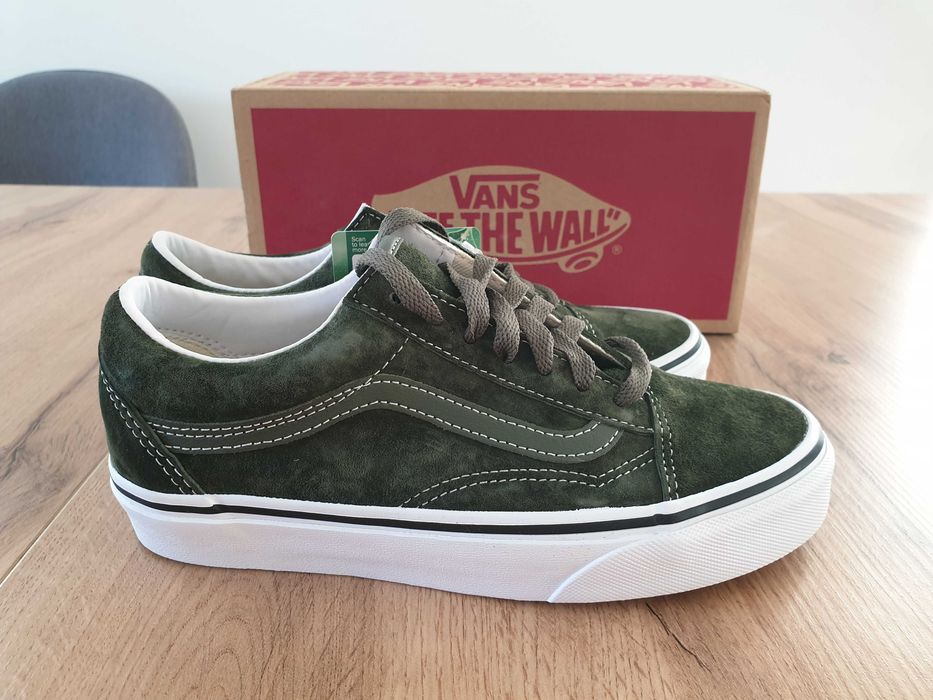 Nowe Tenisówki Vans Old Skool, unisex, skóra, zamsz, rozmiar 35