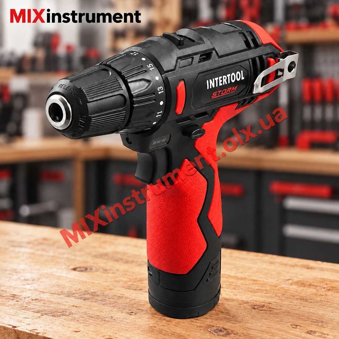 Шурупокрут акумуляторний INTERTOOL WT-0310 12В 30 Н·м — гарантія 3 роки