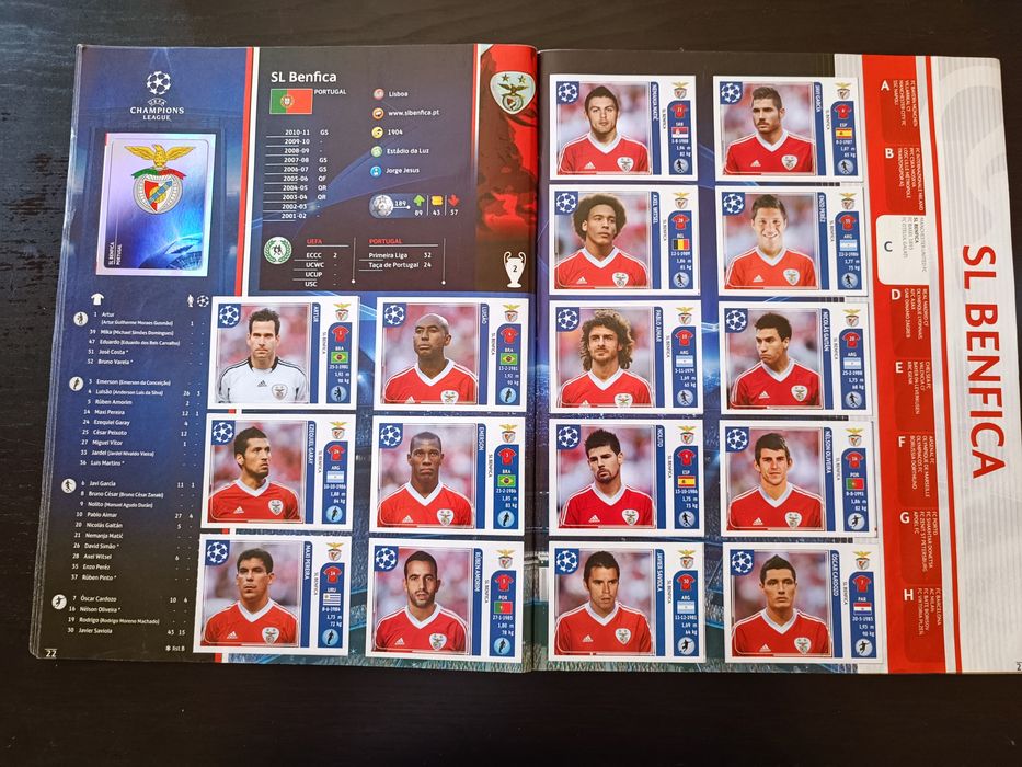 Caderneta futebol Champions 2011/2012 completa