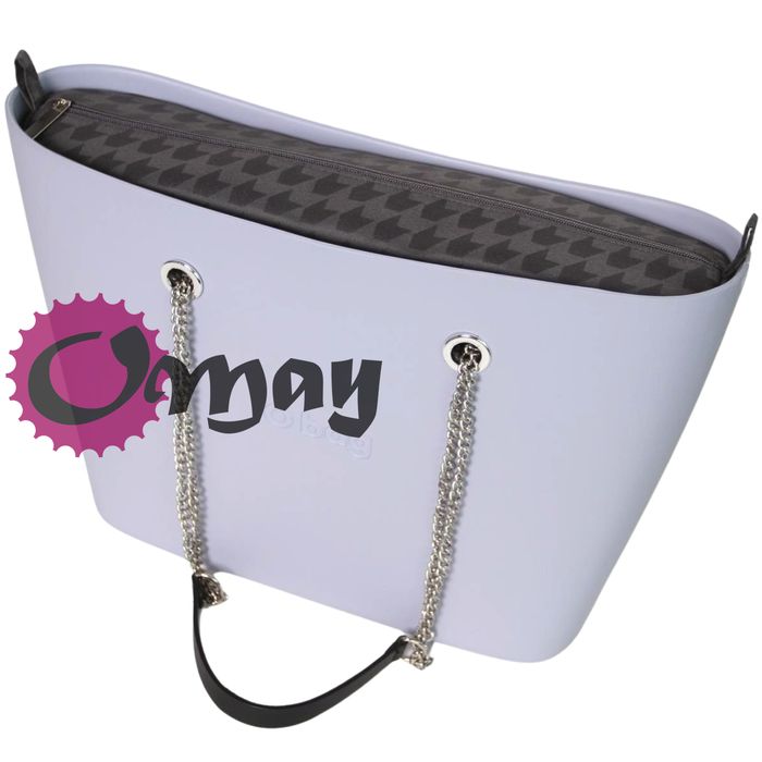Grafitowy organizer do OBAG URBAN Pepitka połysk 2 kieszenie VIP OMAY