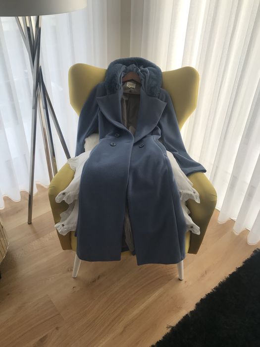 Sobretudo fracomina azul com capucho