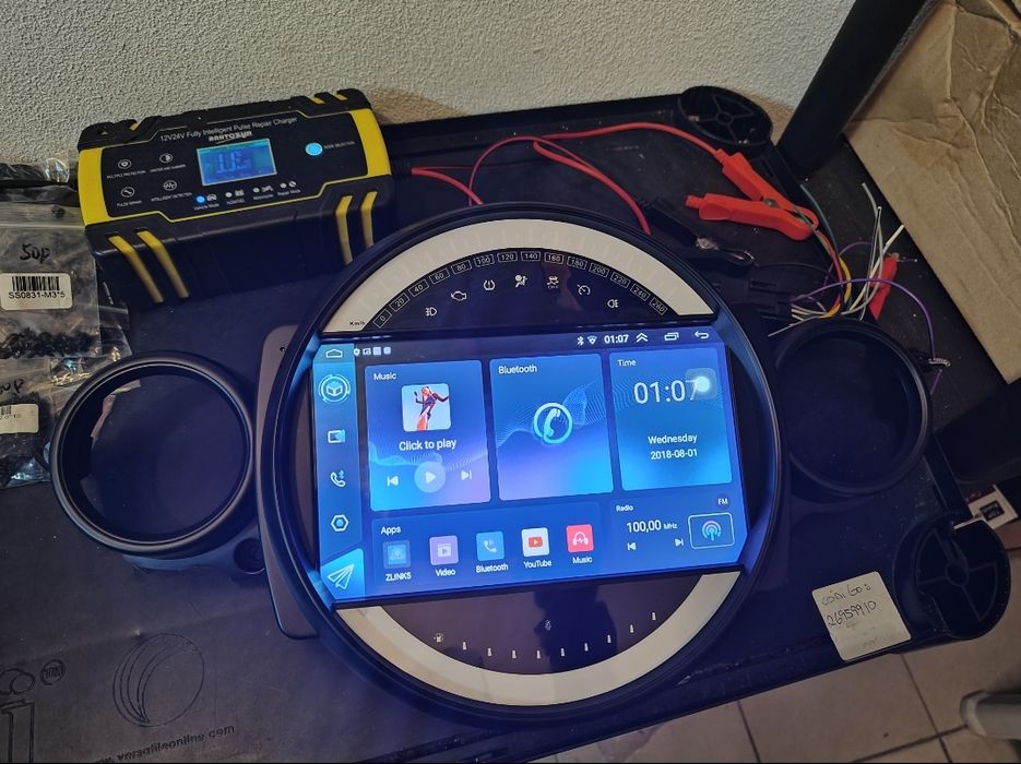 Radio 2 DIN 9" Mini Cooper (2006 a 2015) + Android + Carplay + GPS/Nov
