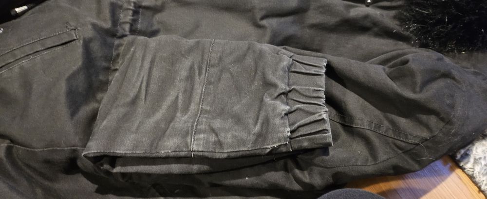 Ciepła zimowa kurtka PARKA z grubym futerkiem jak jenot r. L