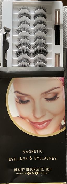 Rzęsy magnetyczne 12 par eyeliner aplikator nowe