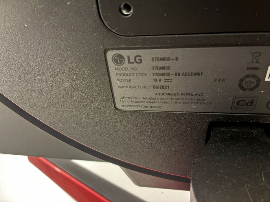 Monitor LG 27GN800-B UltraGear 27" 1ms 144Hz QHD