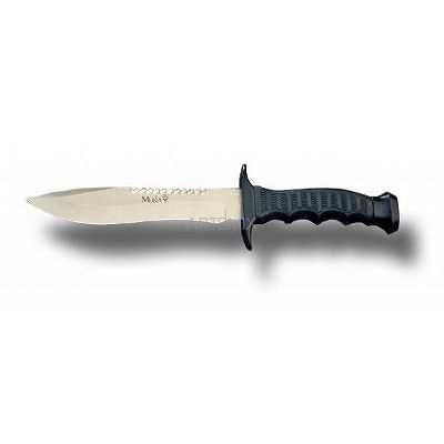 Nóż Muela 85-161 Black Rubber, Satin 420H + etui skórzane