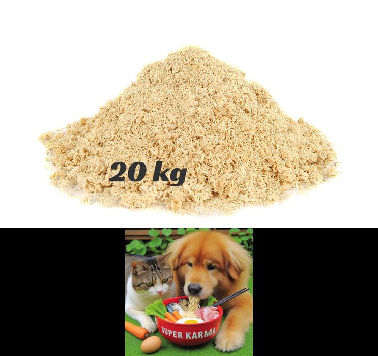 PROMOCJA - 20kg -  CZYSTY Makaron instant dla psa / BEZ DODATKÓW /