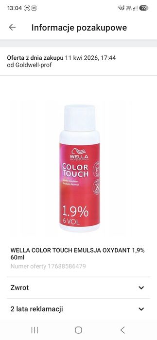 Wella Zestaw do tonowana poziom 7/71 farba + 3 wody