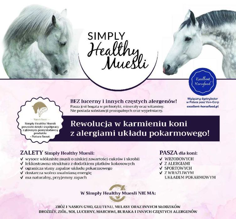 Pasza dla koni wrzodowych Simply Healthy muesli