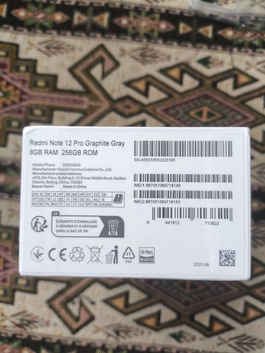 Xiaomi redmi note 12 Pro 8/256 Gb NFC
