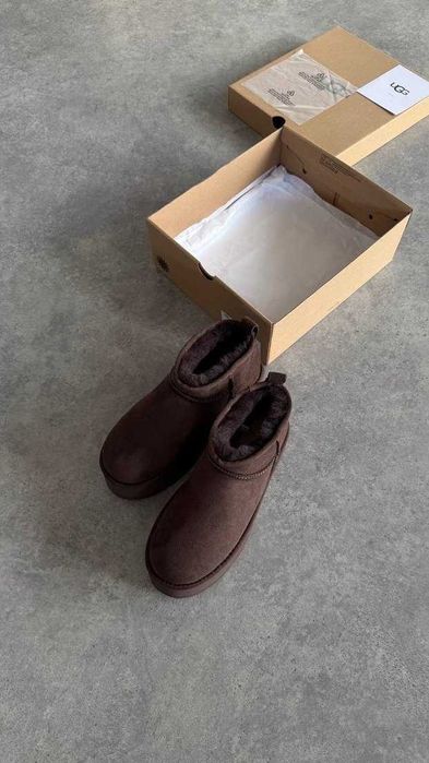 Угги/Угг/Уггі/Уги/Угі/UGG Australia Ultra Mini Platform 5 см Chocolate