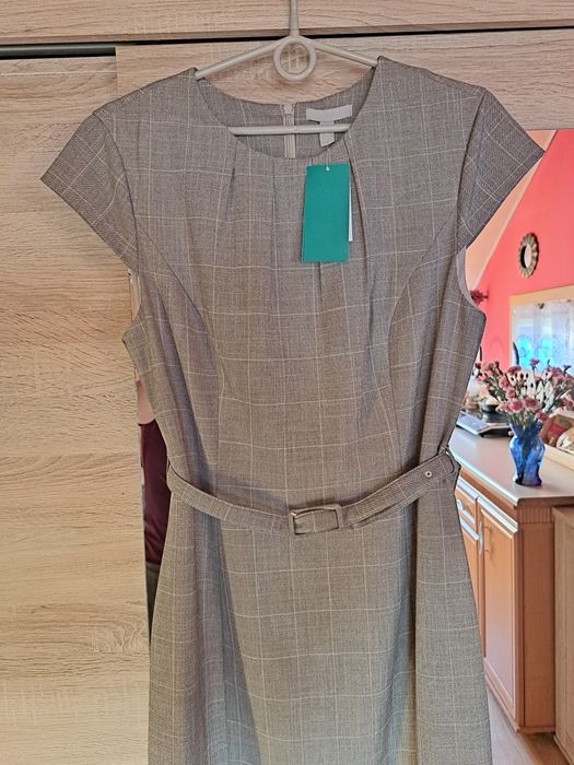 Nowa z metką elegancka sukienka z paskiem hm h&m rozmiar xl l święta B