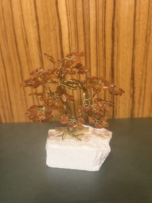 Bursztynowe drzewko szczęścia – ręcznie wykonane, naturalny bursztyn