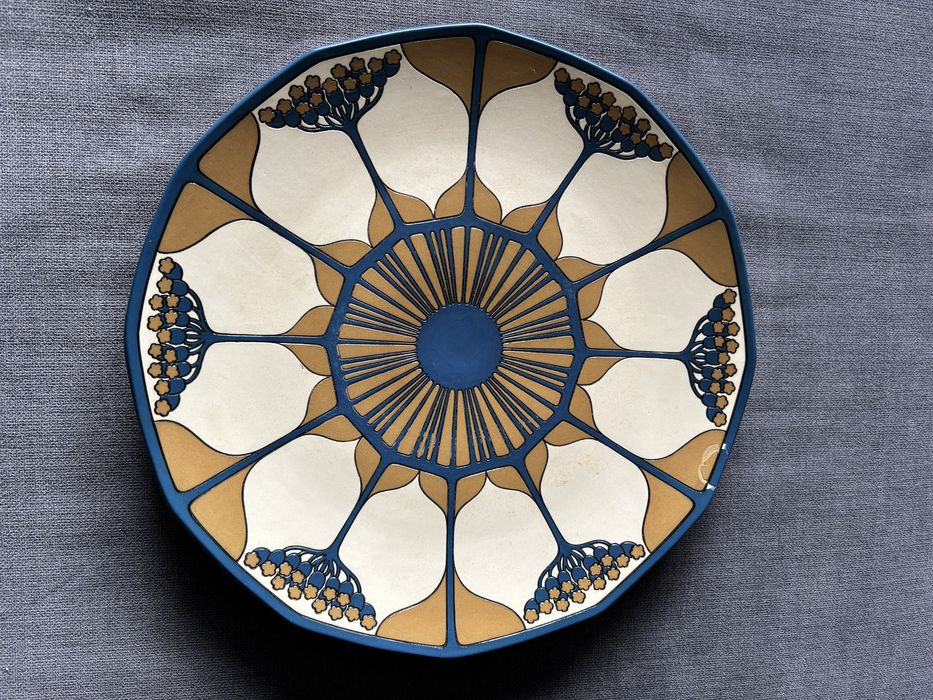 Antyczny talerz dekoracyjny Villeroy & Boch Mettlach – secesja (Jugendstil), ok. 1915 r.