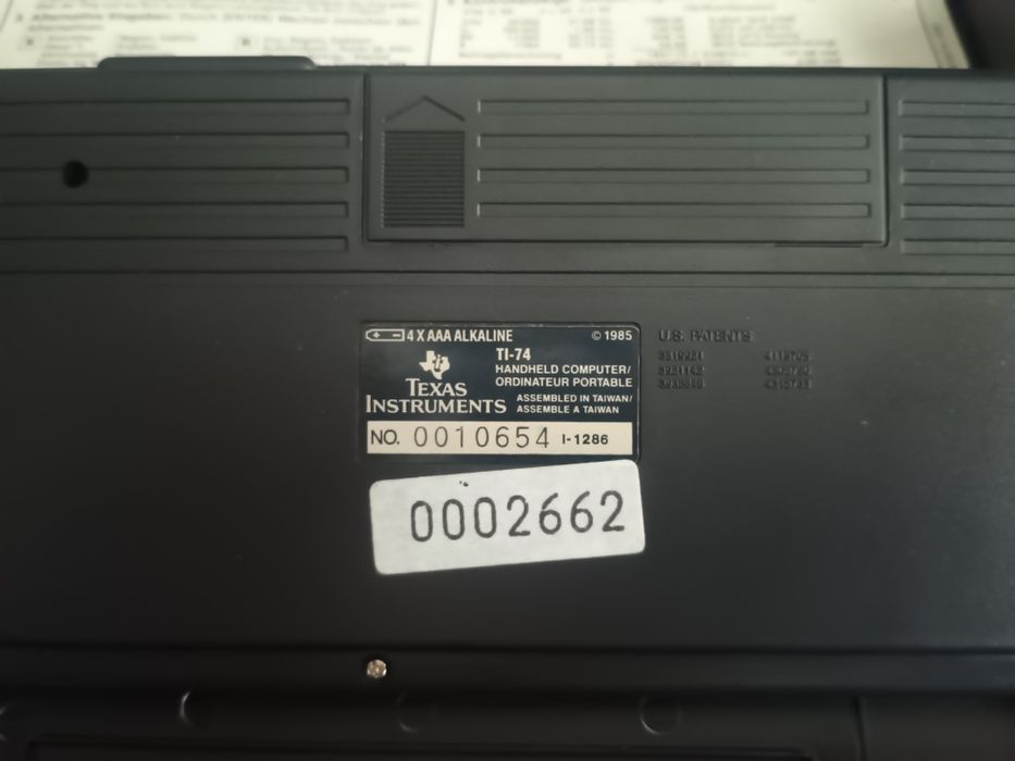 Programowalny kalkulator  Komputer HANDHELD TEXAS INSTRUMENTS TI-74