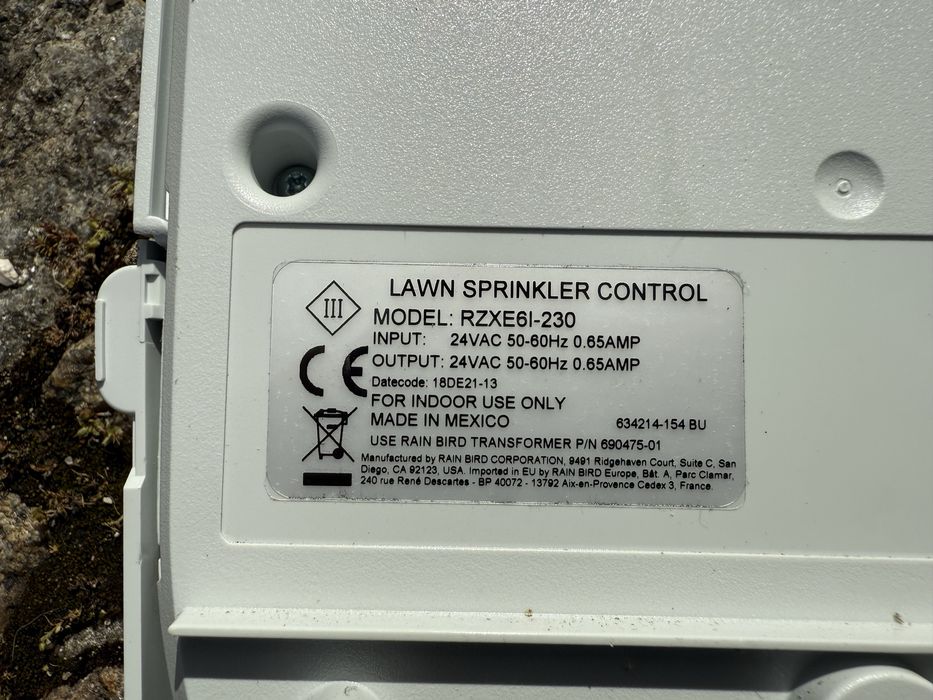 Rainbird ESP RZXe 6 canais programador rega