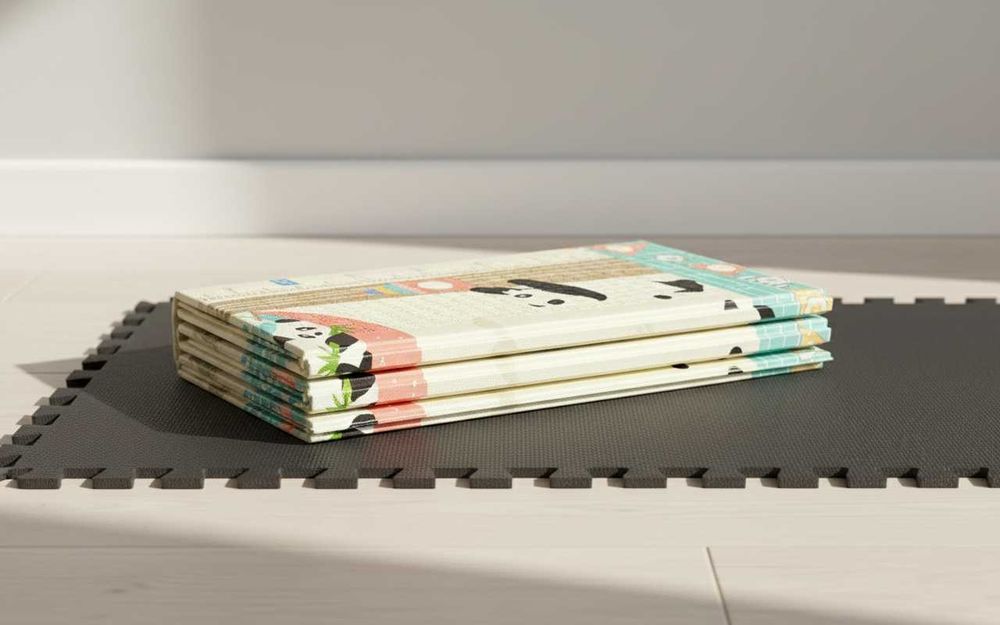 Mata edukacyjna piankowa dwustronna „Pandy i Indianie” 200x180 cm