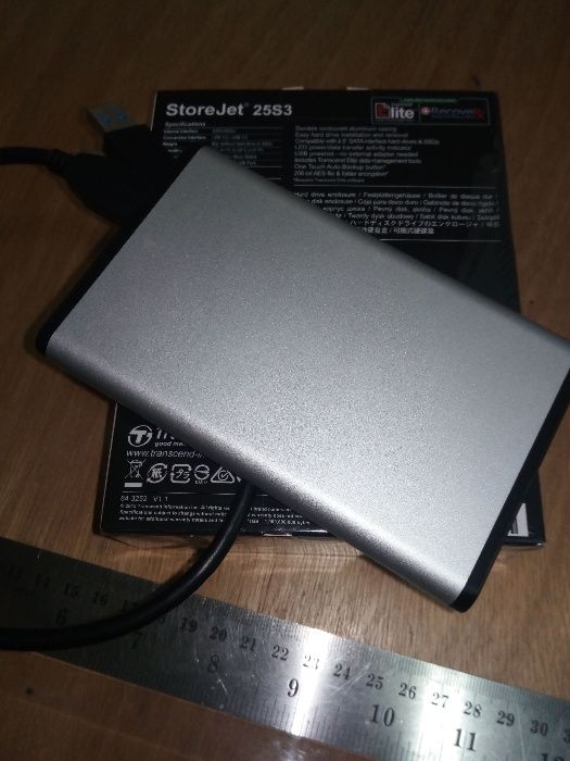 Transcend Enclosure para SATA 6gb/s SSD e HDD 2.5", novo