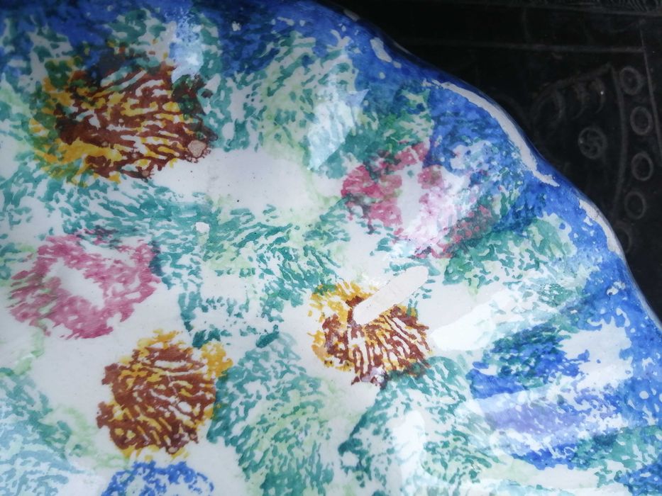 saladeira pequena antiga em faiança