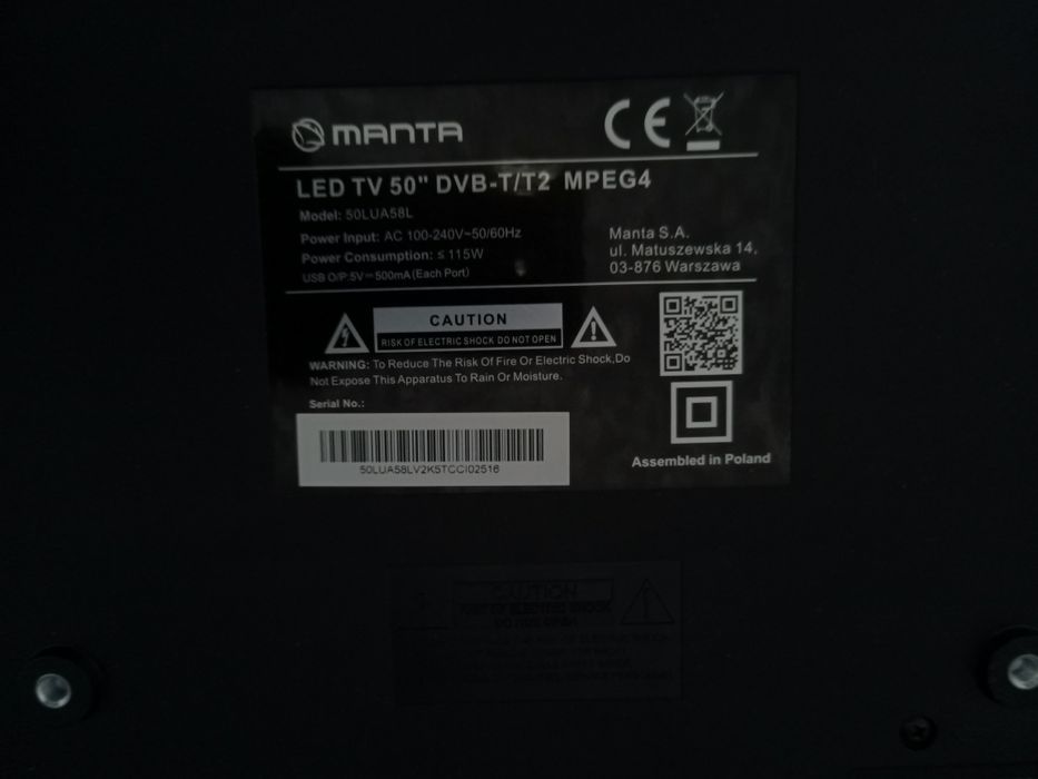 Телевизор Manta 50