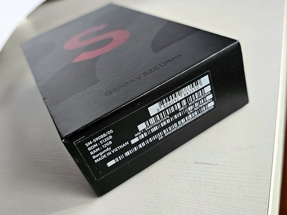 NOWY SAMSUNG GALAXY S22 ULTRA 5G 512GB/12RAM! Burgundowy ! Unikatowy !