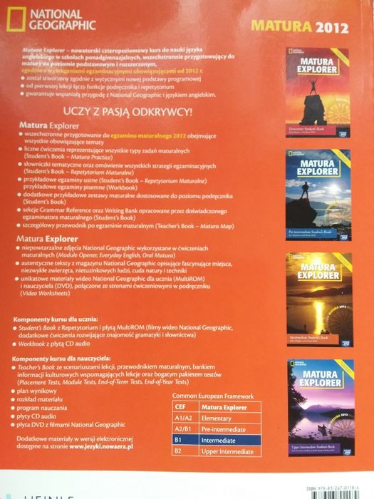 Matura Explorer Intermediate podręcznik angielskiego do liceum