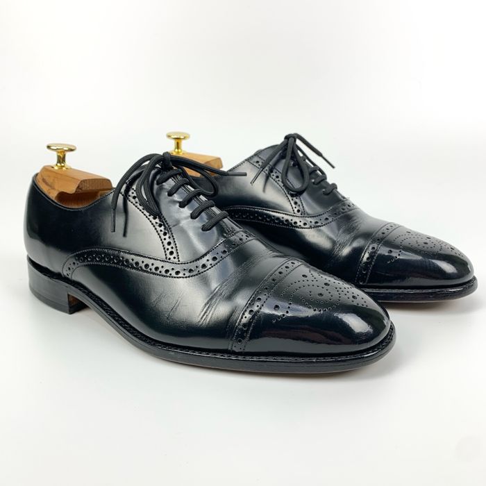 Винтажные мужские кожаные туфли-оксфорды loake & sons оригинал размер 9 uk