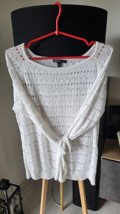 Cudowny sweterek ażurowy 10/12 Mango Casual idealny na lato