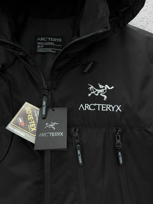 Чоловіча Вітрівка Arc'teryx | Водовідштовхуюча Куртка | Чорна | S–3XL