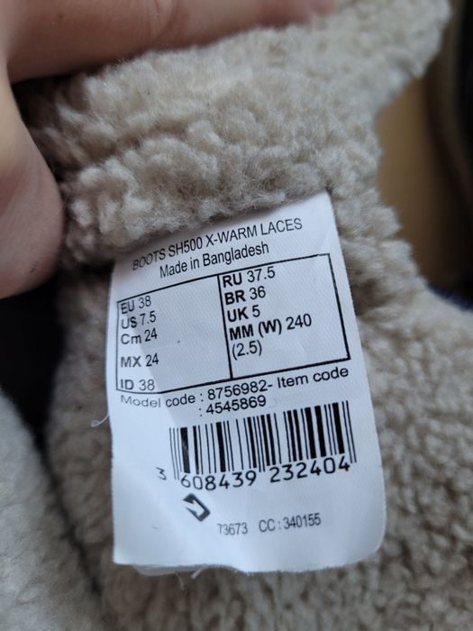 Buty turystyczne śniegowce Quechua SH500 Warm wodoodporne 38 Decathlon