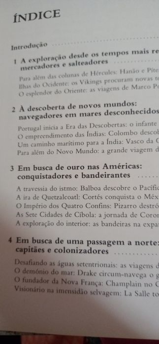 Livro " os grandes exploradores de todos os tempos"