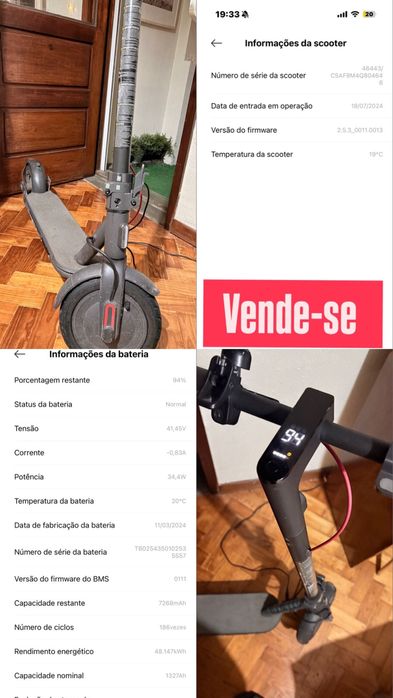 Trotinete com 16 meses de uso