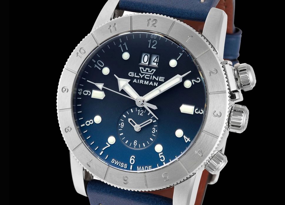 Годинник швейцарський Glycine Airman GL0151 GMT 42 mm 200MT Swiss Made
