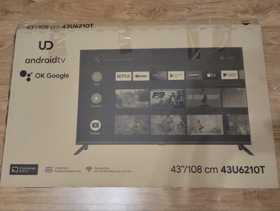Телевізор smart TV 4К 43 Дюймів