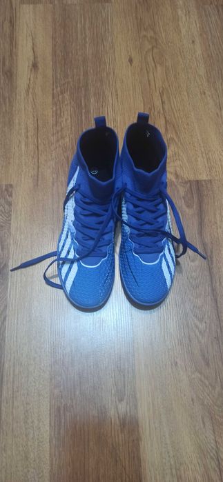 Сороконіжки футбольні з носком 40p білий-синій футбольные бутсы