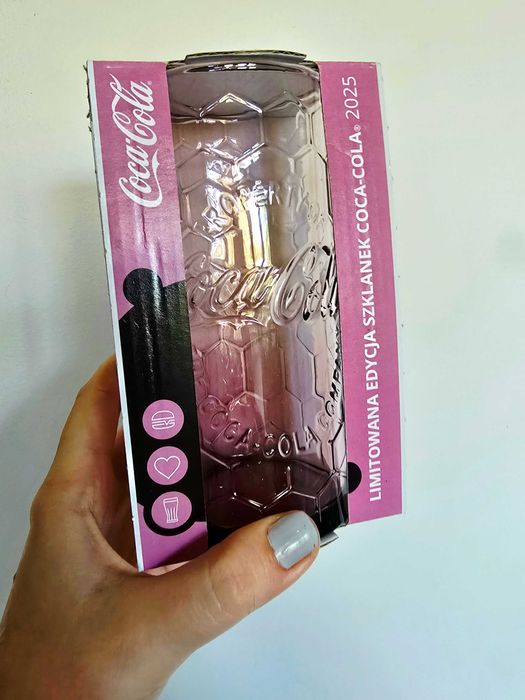 Szklanka Coca-Cola x MacDonald's limitowana kolekcja 2025 różowe szkło