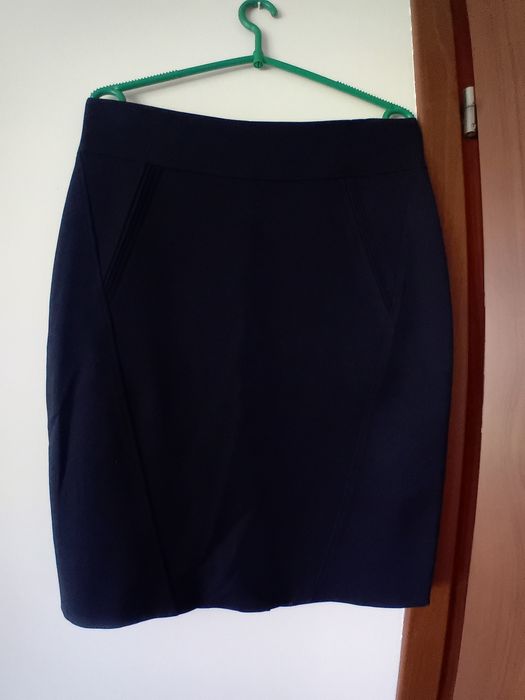 Elegancka granatowa spódnica, 40, ideał