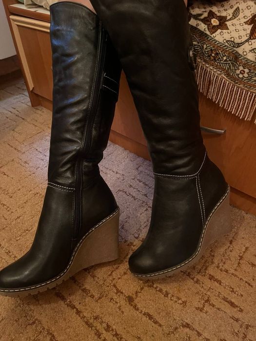 Зимові сапоги з натуральної шкіри